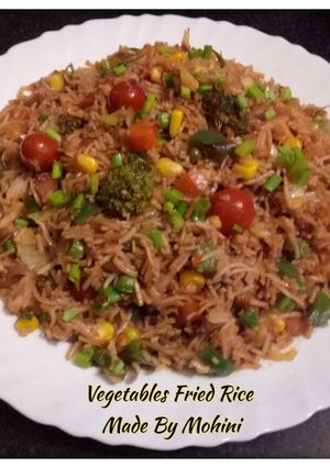 A picture of Vegetables Fried Rice.