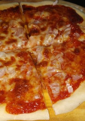 A picture of DOMINO'S STYLE PIZZA AT HOME.