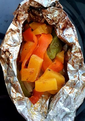 Una foto de Verduras en papillote