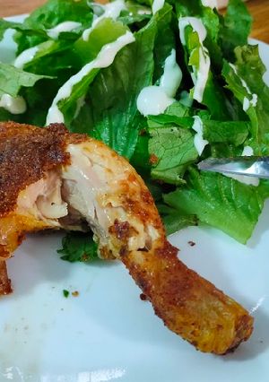 Una foto de Pollo cajún keto en freidora de aire