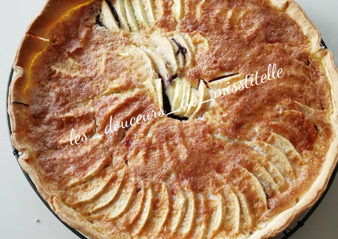 Tarte aux pommes et au chocolat