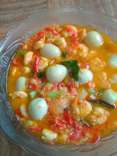 Foto resep Udang Telur Puyuh Kuah Pedas🌶️🦐🐦