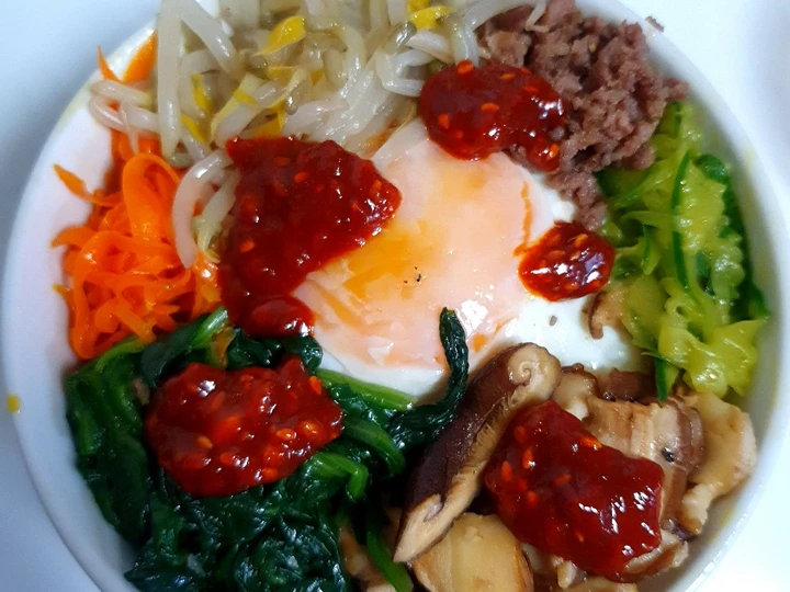 Easy Ways Prepare Recipes BIBIMBAP (Nasi Campur Korea) the  Makes Drooling Tasty.