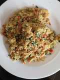 Revuelto de trigo burgol y verduras