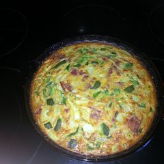 A picture of Crust-less quiche.