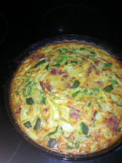 A picture of Crust-less quiche.