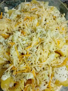 Una foto de Patatas al horno con nata