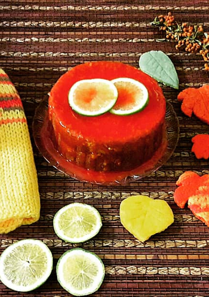 عکسی از دستور کیک پرتقالی با سس
