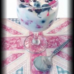 A picture of Red, white and blue summer fruits ( a dairy free, low fat healthy dessert).