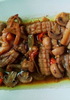Foto resep Cumi Saos Tiram 🐙🍄