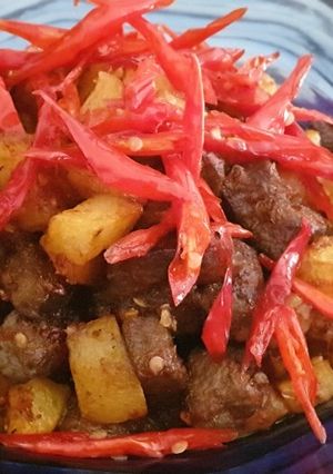 Foto resep Sambel hati goreng khas Cirebon (sambel Jamblang)