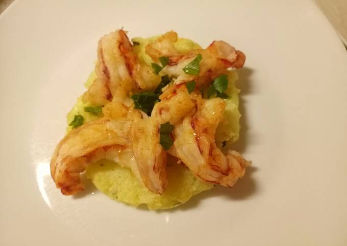 How to Make Mario Batali Prawns and mash