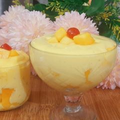 Eggless Mango Mousse A picture of Eggless Mango Mousse.