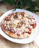 Pizza Con Carne Y Queso En Sartén o En Horno Eléctrico
