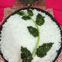 Green Amaranth Saag Bhaja A picture of Green Amaranth Saag Bhaja.