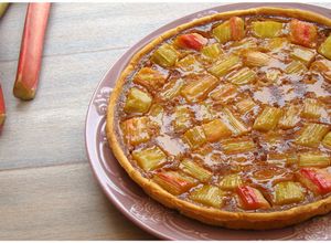 Une photo de Tarte à la rhubarbeà la vergeoise brune