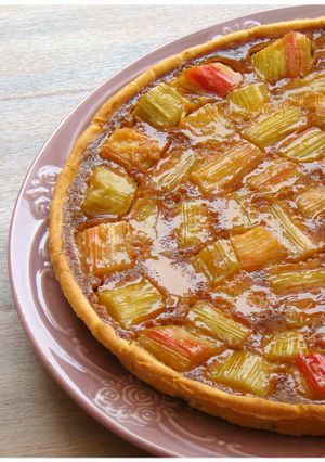 Une photo de Tarte à la rhubarbeà la vergeoise brune