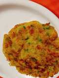 Leftover Poha vegetable chilla..