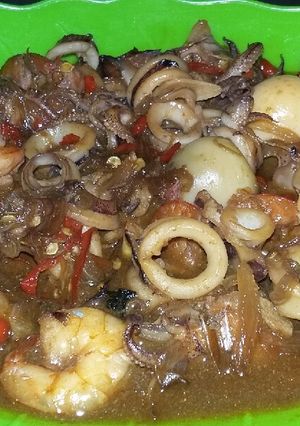 Foto resep Oseng Cumi, Udang, Telur Puyuh"demb