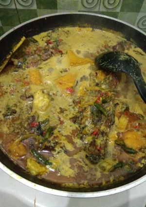 Foto resep Mangut ndas manyong+tahu