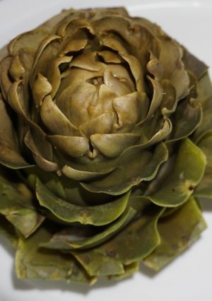 Una foto de Alcachofas con vinagreta de aceto balsámico de vino