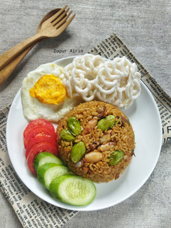 Foto resep Nasi goreng cumi asin dan pete