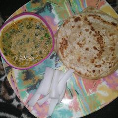 A picture of Malai methi matar.