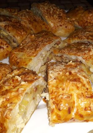 Szőlős-húsos tekercsek recept fotója