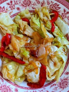 Gambar Kobis Manis Goreng Sos Tiram