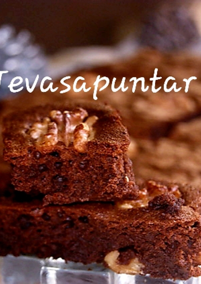 Una foto de Brownie con nueces 🌰🍫