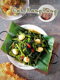 Foto resep Cah kangkung telur puyuh