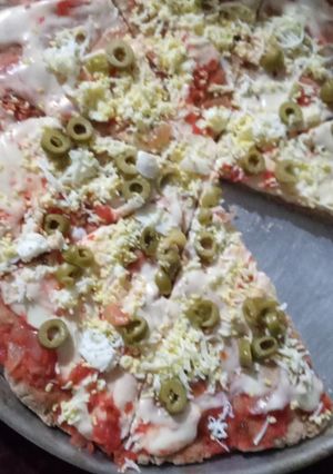 Una foto de Pizza de avena y harina integral