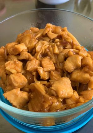 Foto resep Ayam jamur jahe bumbu kecap