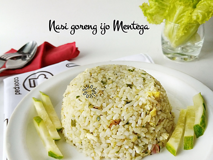Langkah Mudah untuk Membuat Nasi goreng ijo mentega, Lezat Sekali