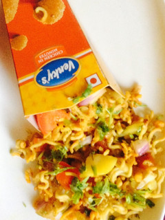 A picture of Maggi Bhel chat.
