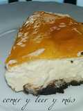 Tarta de queso suave tipo Burgos sin hornear