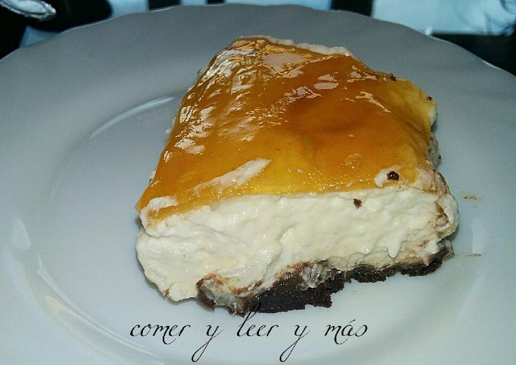 Tarta de queso suave tipo Burgos sin hornear