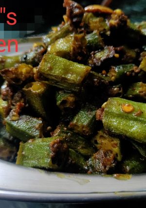 A picture of Bhindi achari masala..