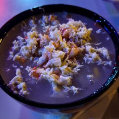A picture of Chicken corn soup.