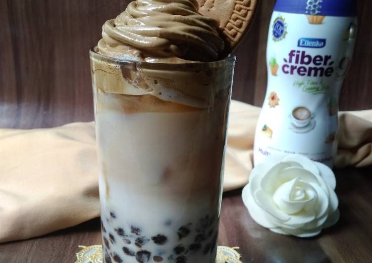 Masakan Populer Boba Mutiara FiberCreme Topping Dalgona Coffee Praktis Enak