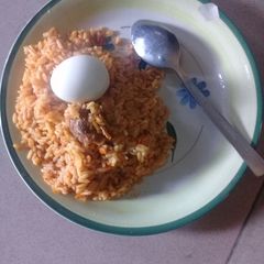 A picture of Chicken jollof rice.