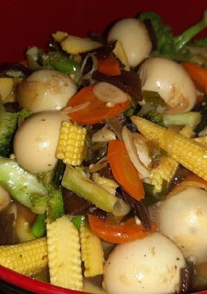 Foto resep Tumis campur. Telur puyuh