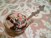 Una foto de nieve de chocolate