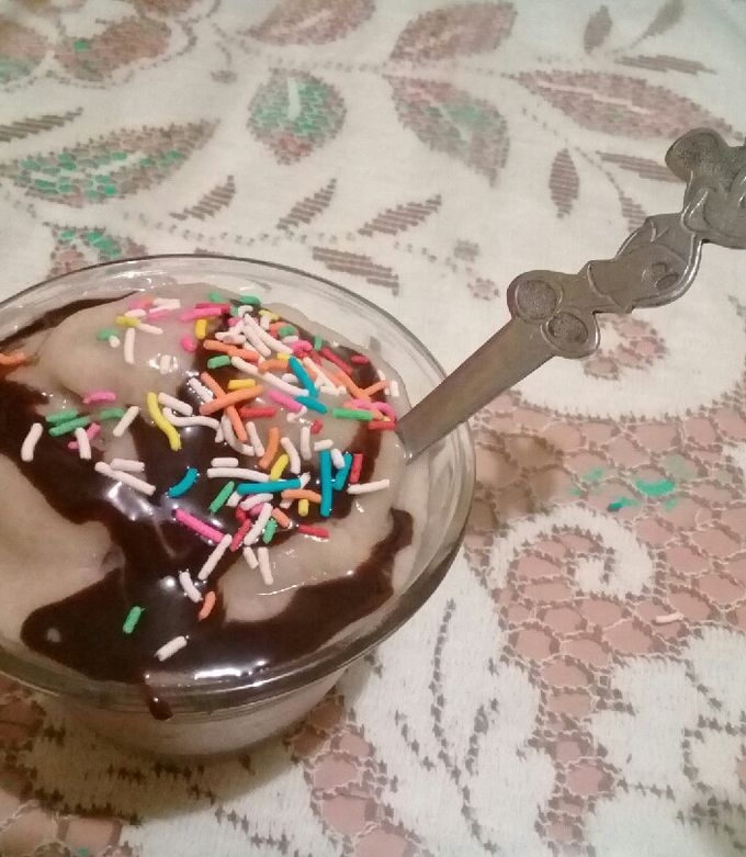 Una foto de Nieve de plátano 🍌🍧