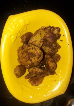A picture of Crispy Arbi sabzi.