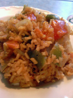 A picture of Spanish rice.