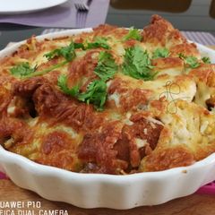 Garlic Bread Chicken Pie A picture of Garlic Bread Chicken Pie.