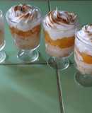 Vasito de crema cítrica con cóctel de Frutas y merengue