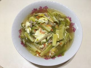 火龍果花肉絲蛋花湯（少油煙一鍋到底）