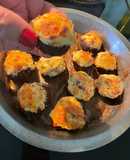 Champiñones rellenos horneados! Snack saludable y súper fácil